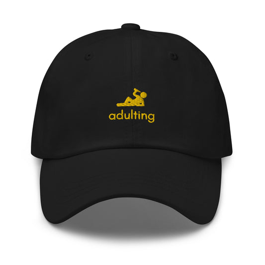 Adulting Embroidered Classic Hat - chucklecouture co.