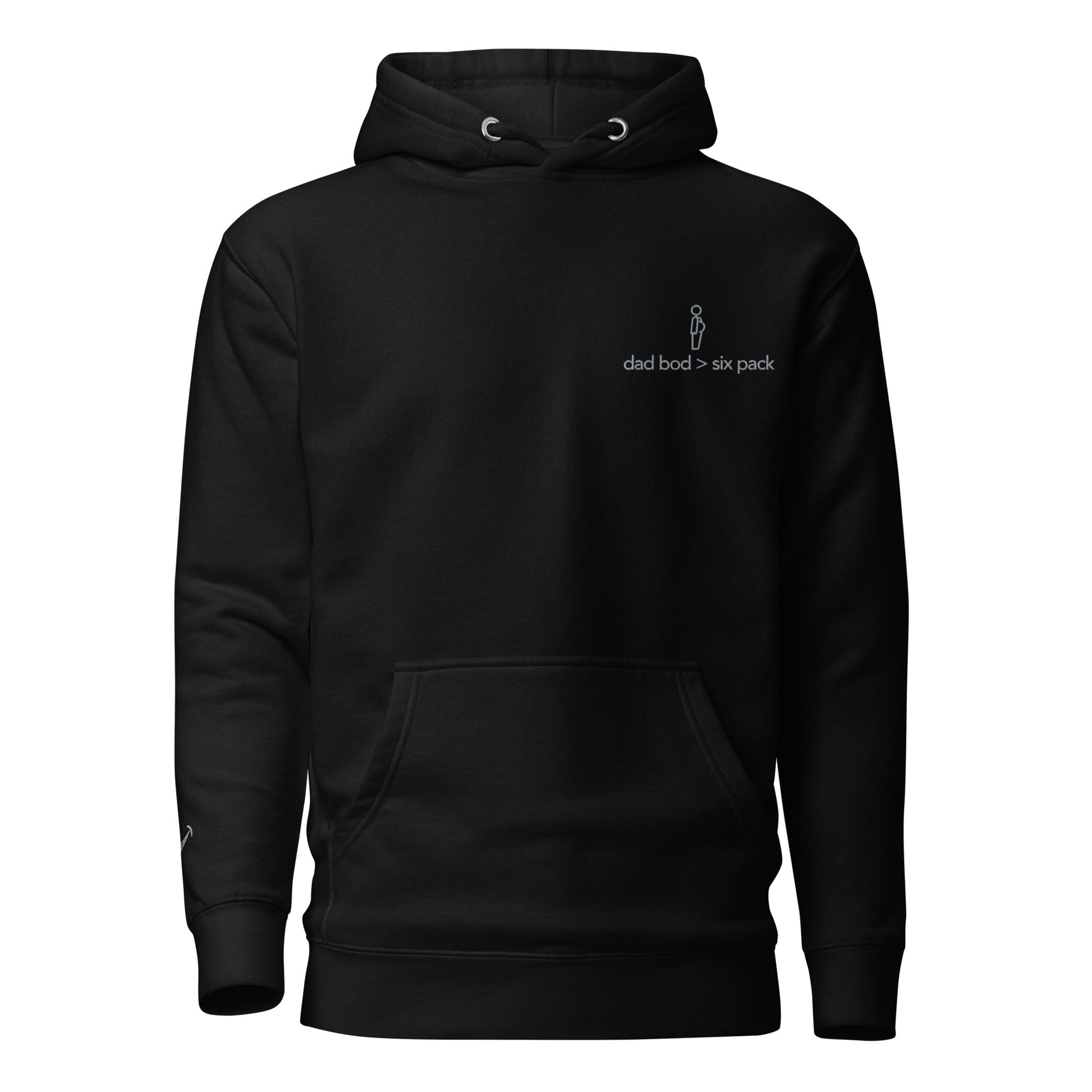 Dad Bod Over Six Pack Embroidered Unisex Hoodie - chucklecouture co.