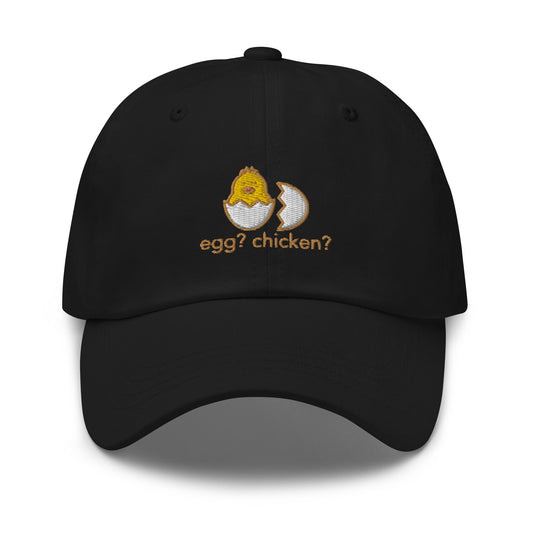 Egg Or Chicken Embroidered Classic Hat - chucklecouture co.