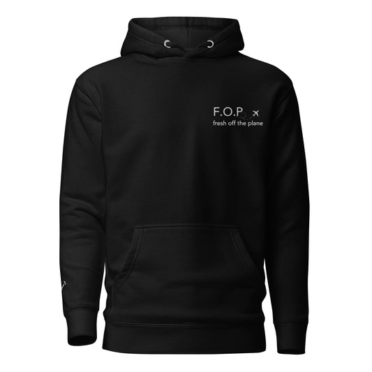 Fresh Off The Plane Embroidered Unisex Hoodie - chucklecouture co.