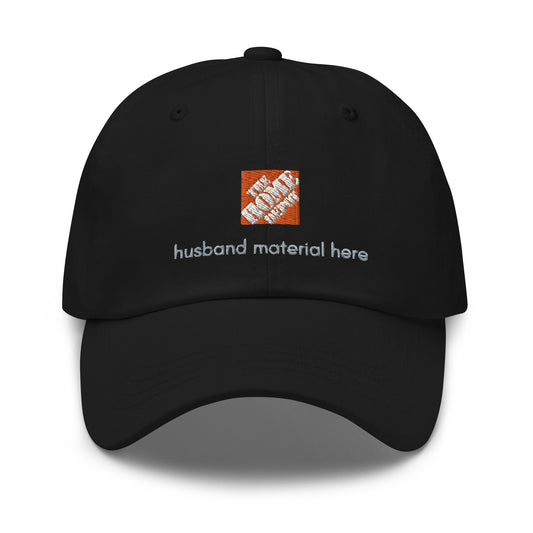 Husband Material Here Embroidered Classic Hat - chucklecouture co.