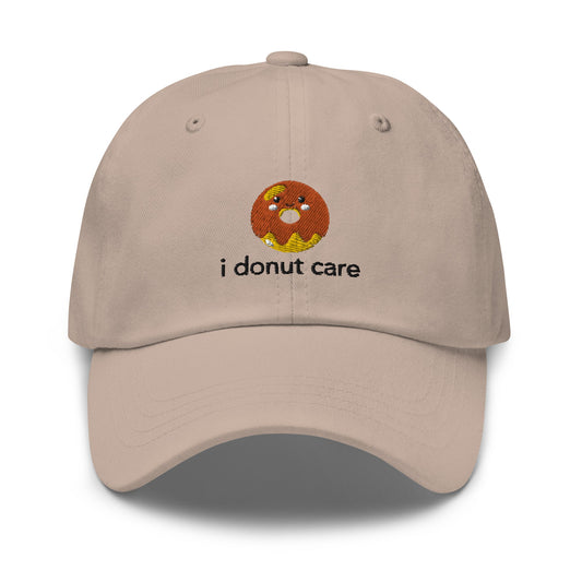 I Donut Care Classic Embroidered Classic Hat - chucklecouture co.