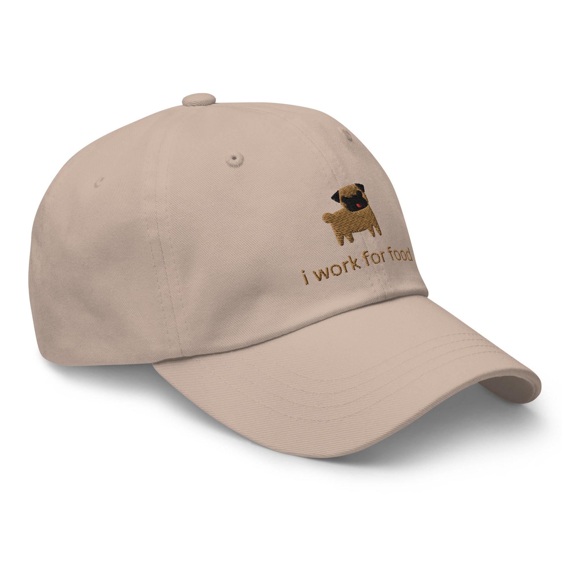 I Work For Food Embroidered Classic Hat - chucklecouture co.
