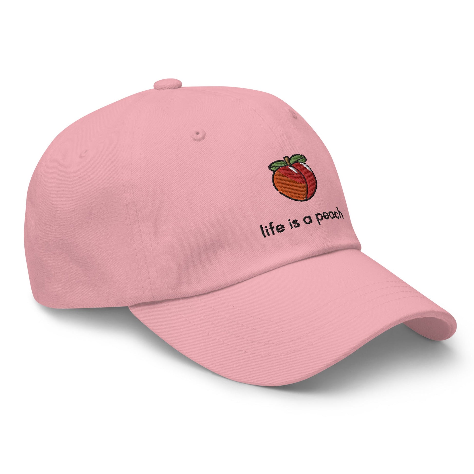 Life Is A Peach Embroidered Classic Hat - chucklecouture co.