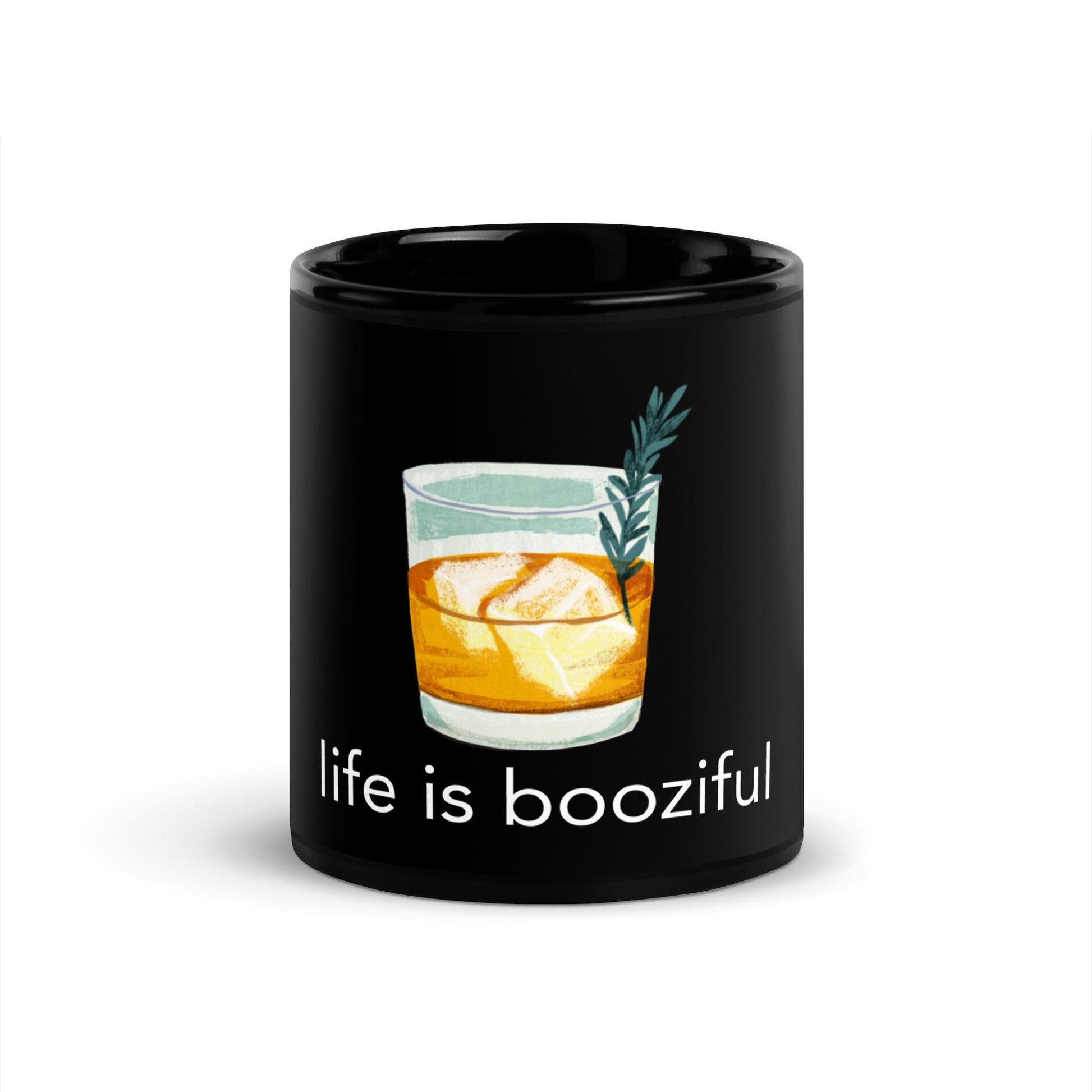 Life Is Booziful Black Mug - chucklecouture co.