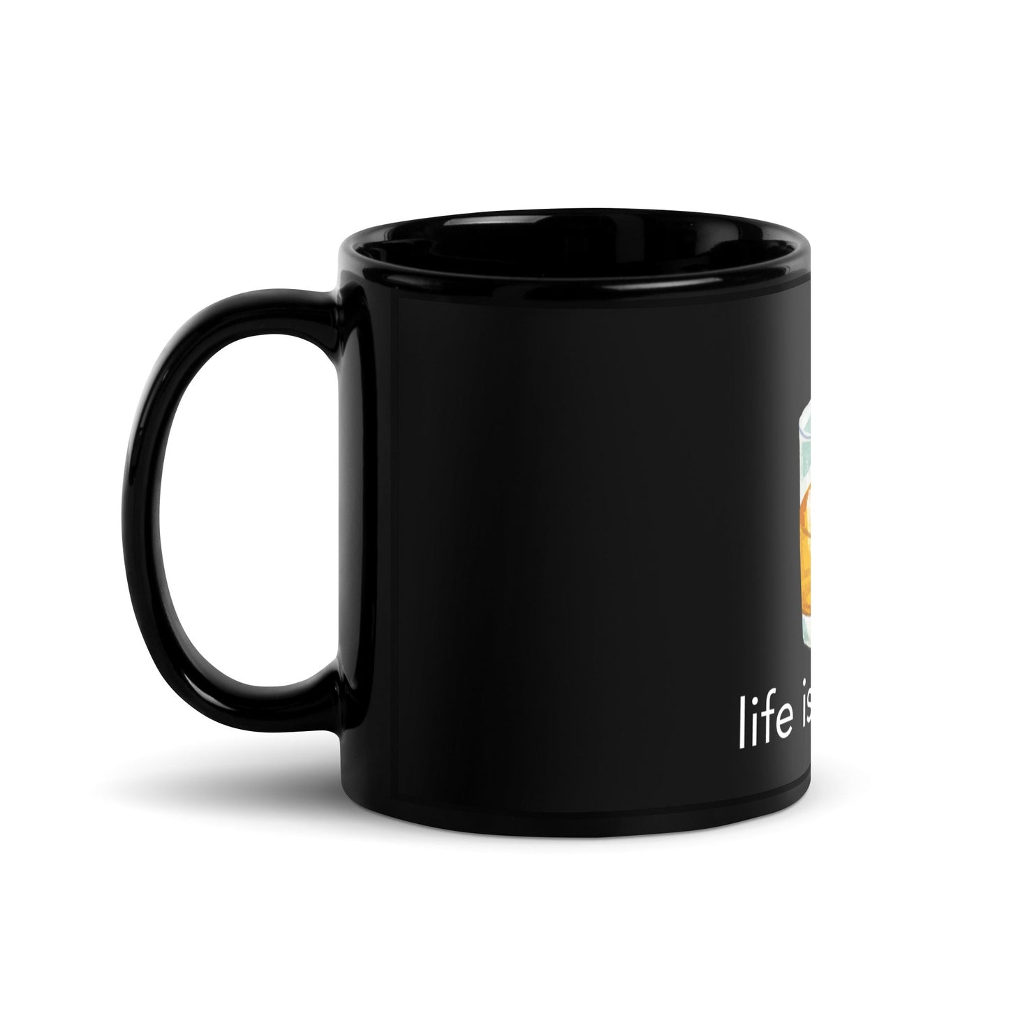 Life Is Booziful Black Mug - chucklecouture co.