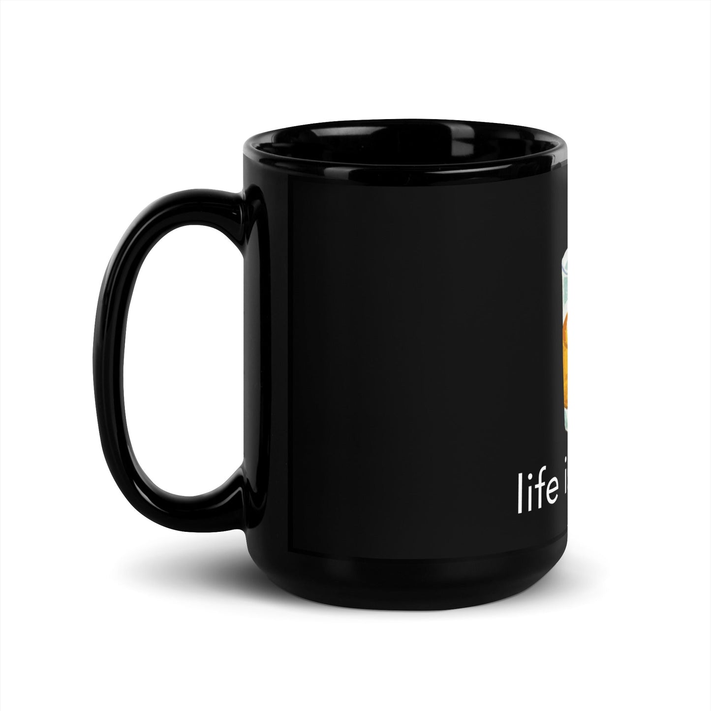 Life Is Booziful Black Mug - chucklecouture co.