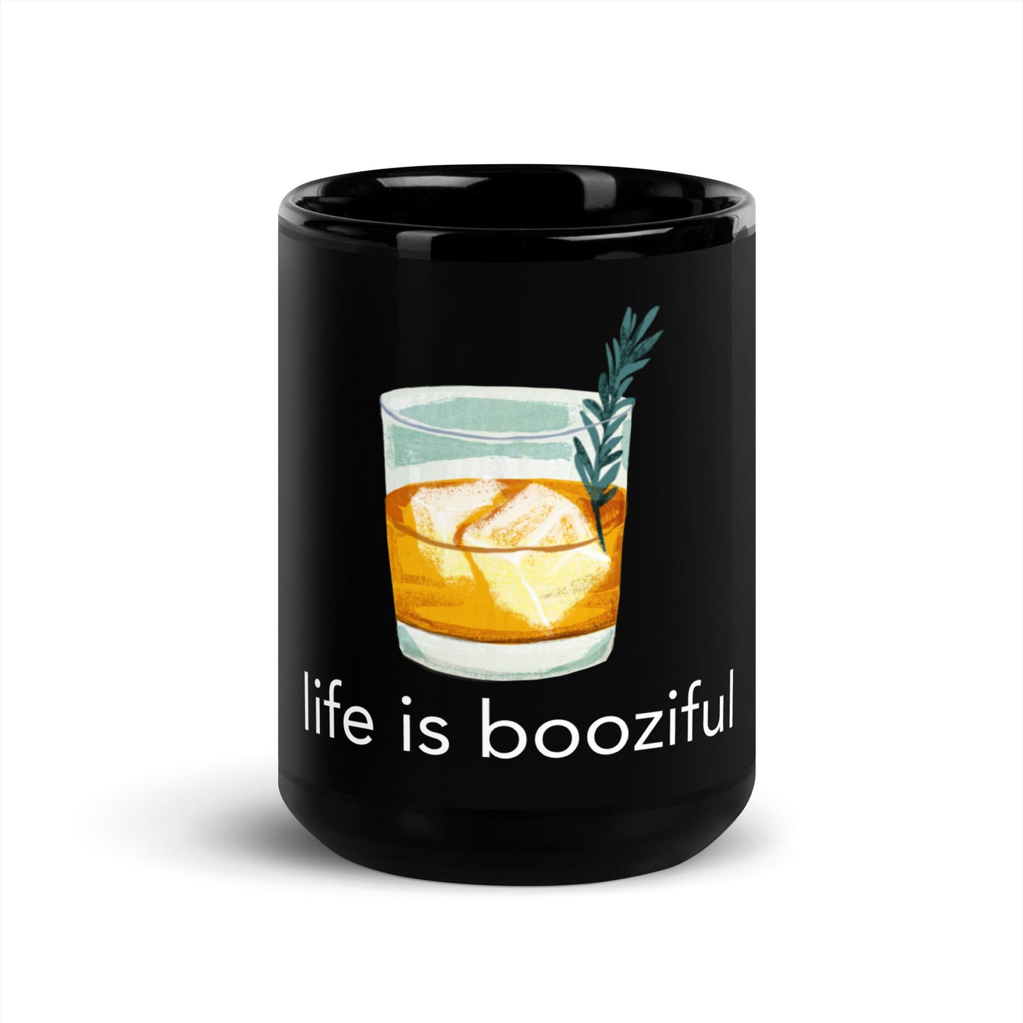 Life Is Booziful Black Mug - chucklecouture co.