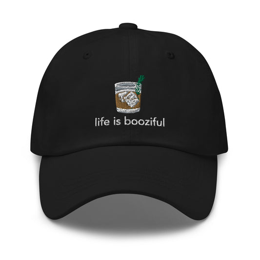 Life Is Booziful Embroidered Classic Hat - chucklecouture co.