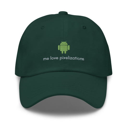 Me Love Pixelizations Embroidered Classic Hat - chucklecouture co.