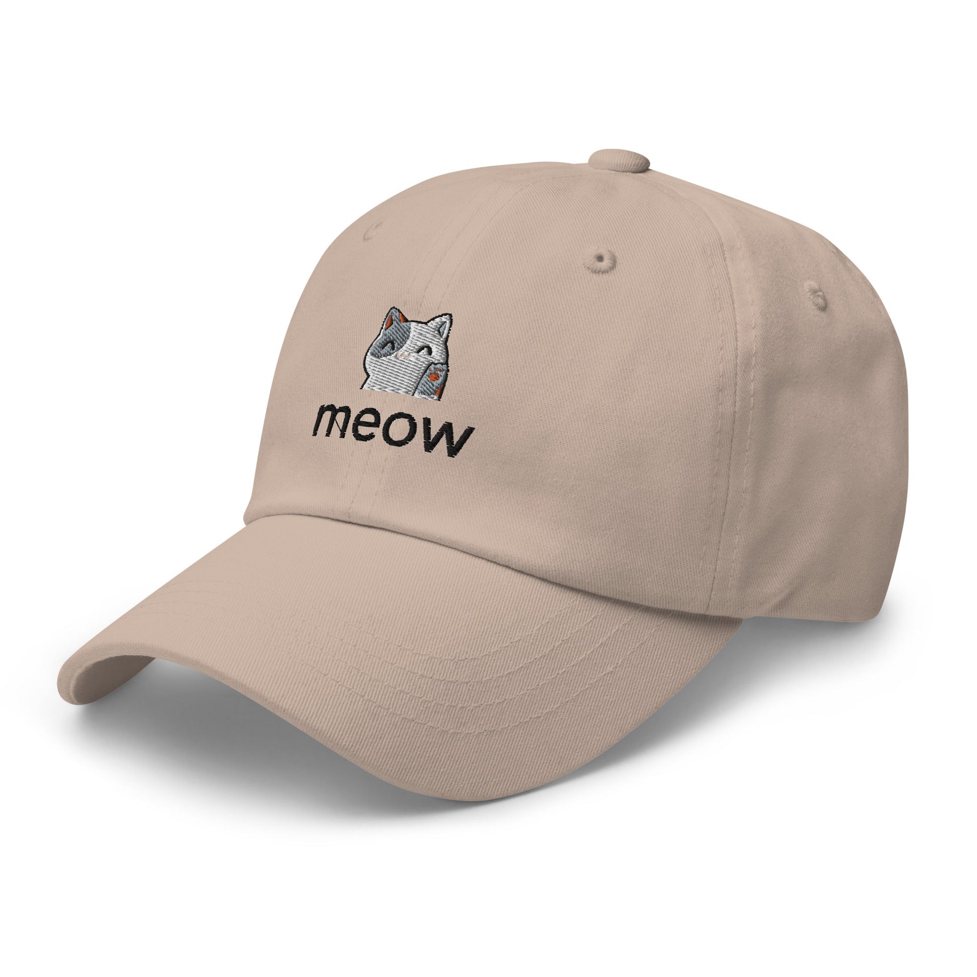 Meow Embroidered Classic Hat - chucklecouture co.