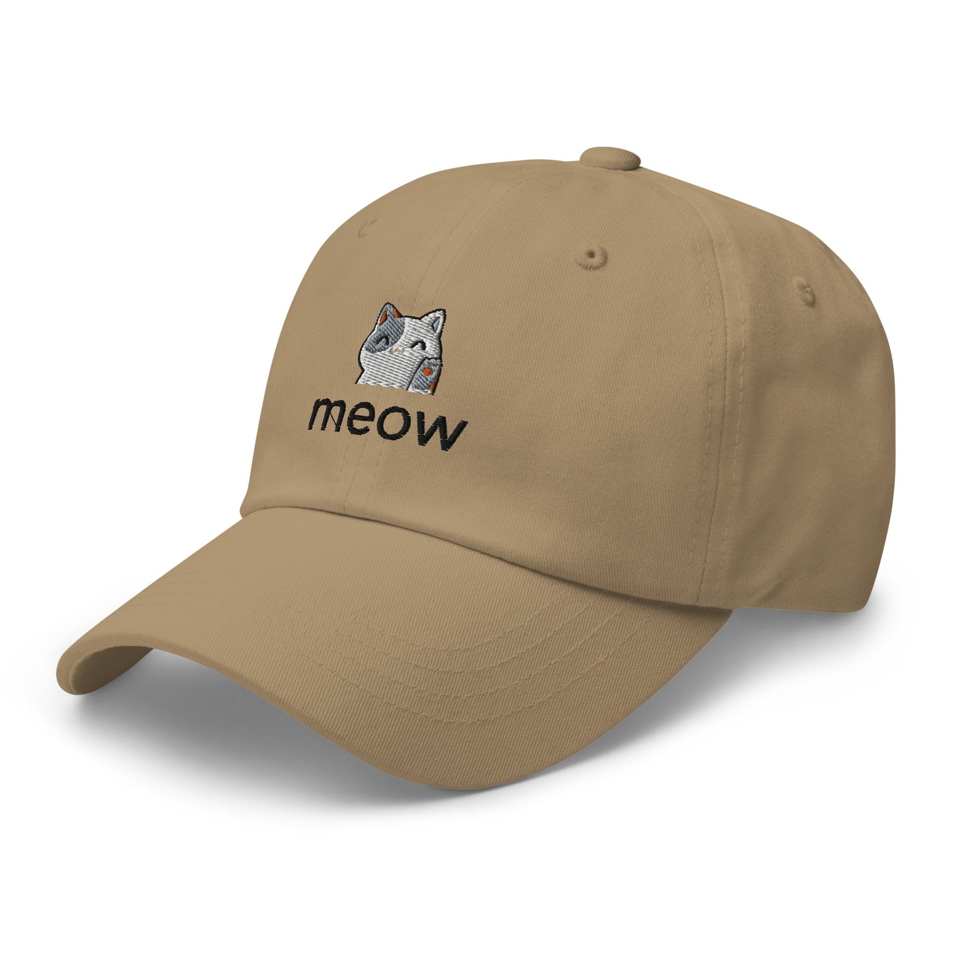 Meow Embroidered Classic Hat - chucklecouture co.