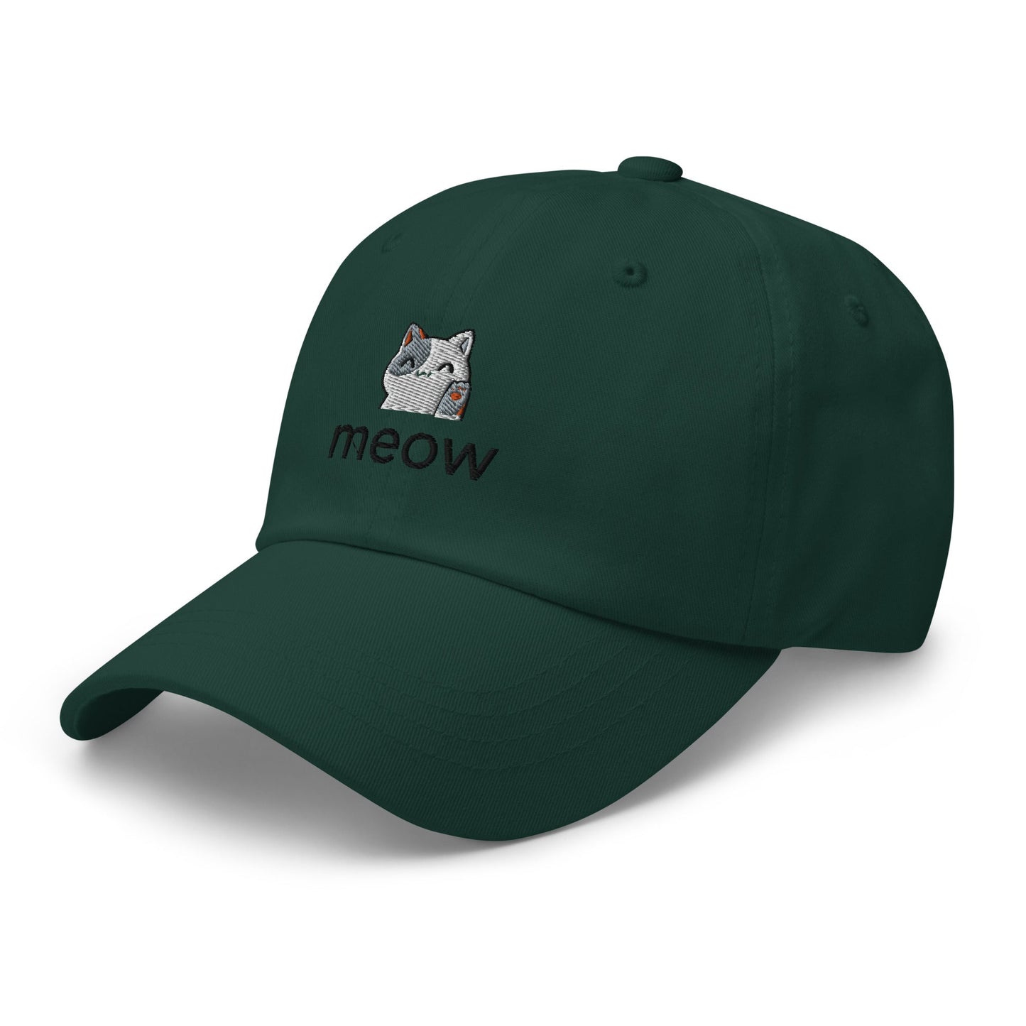 Meow Embroidered Classic Hat - chucklecouture co.