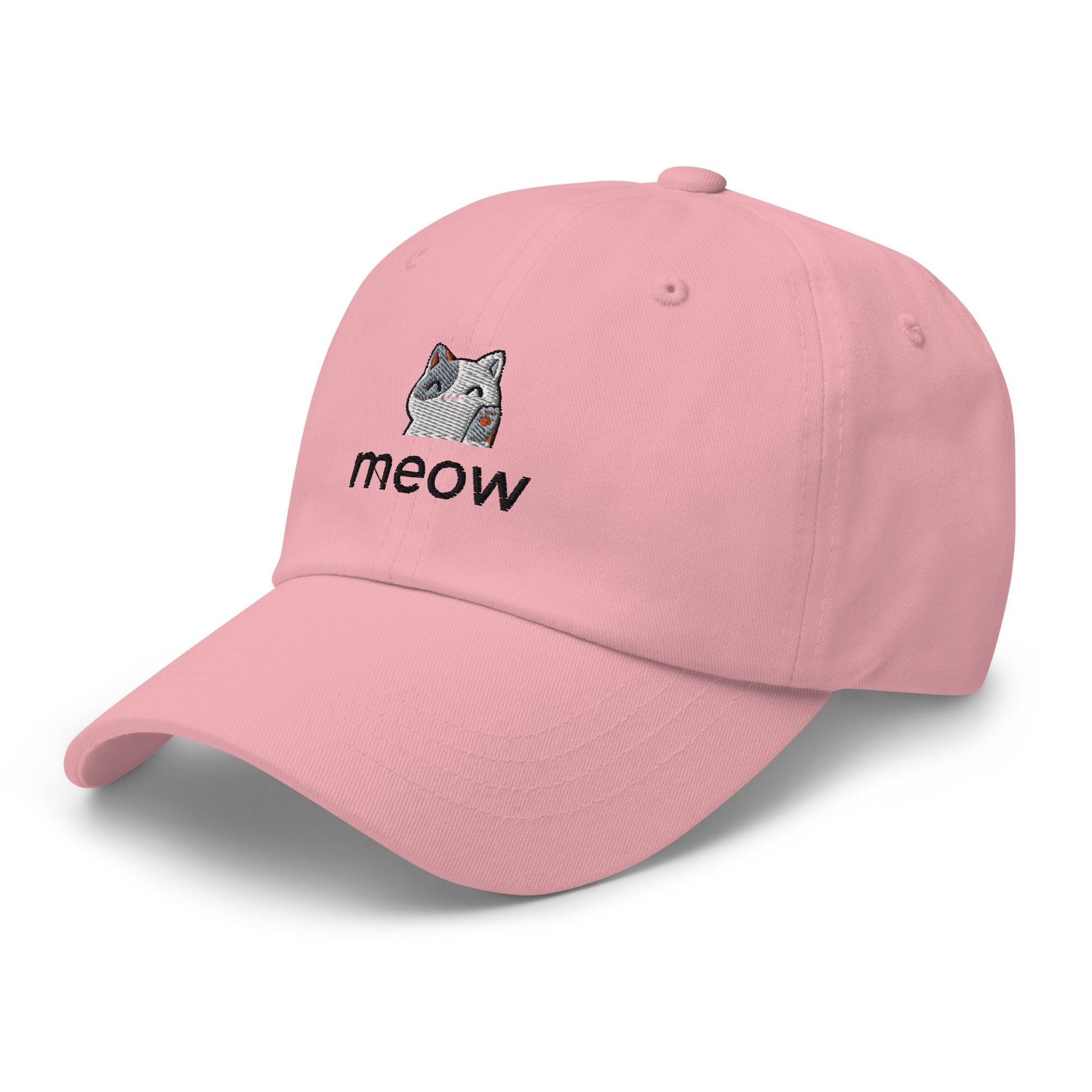 Meow Embroidered Classic Hat - chucklecouture co.