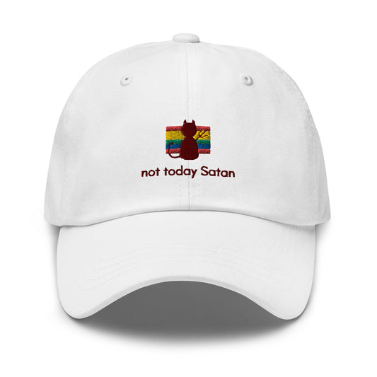 Not Today Satan Embroidered Classic Hat - chucklecouture co.