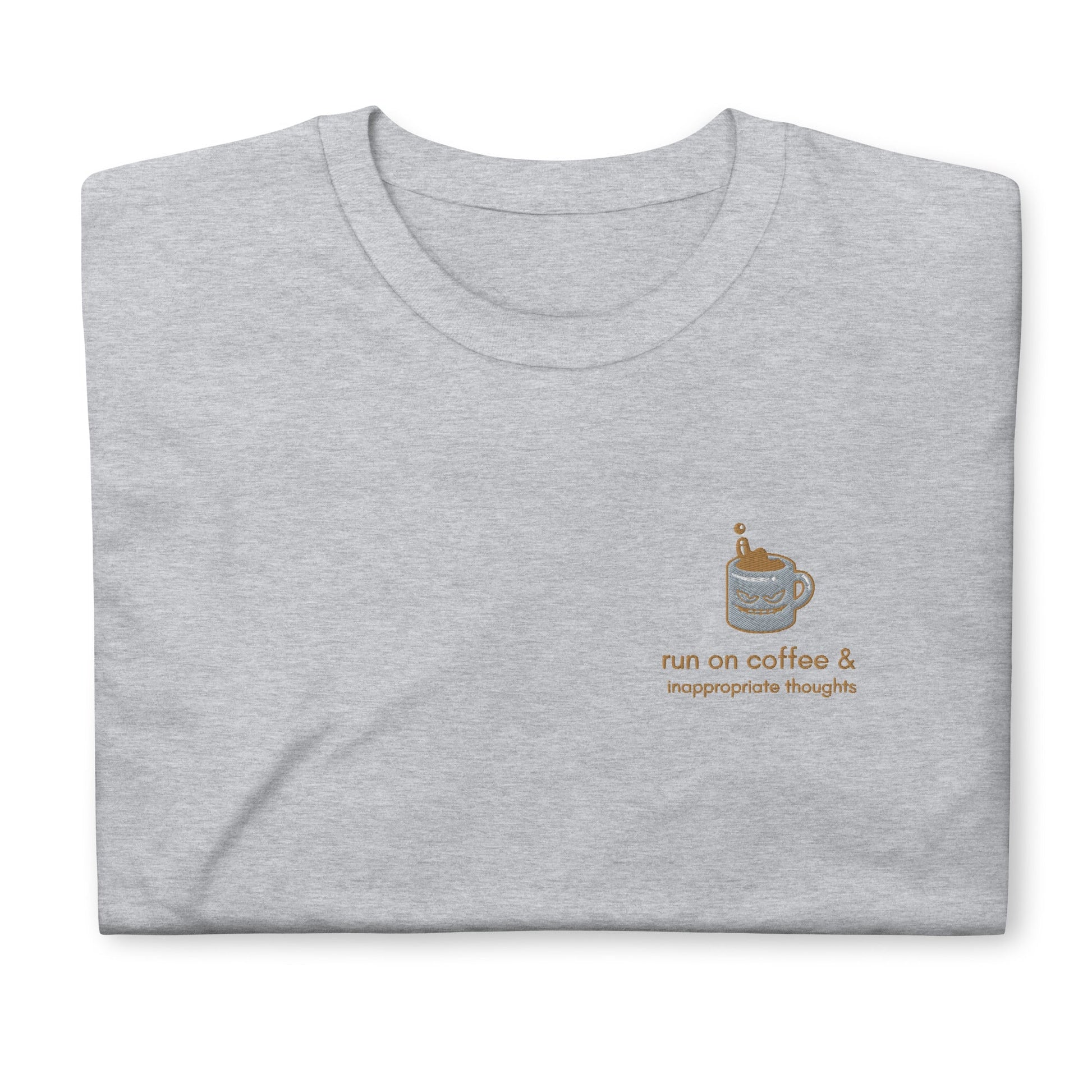 Run On Coffee & Inappropriate Thoughts Short-Sleeve Unisex T-Shirt - chucklecouture co.