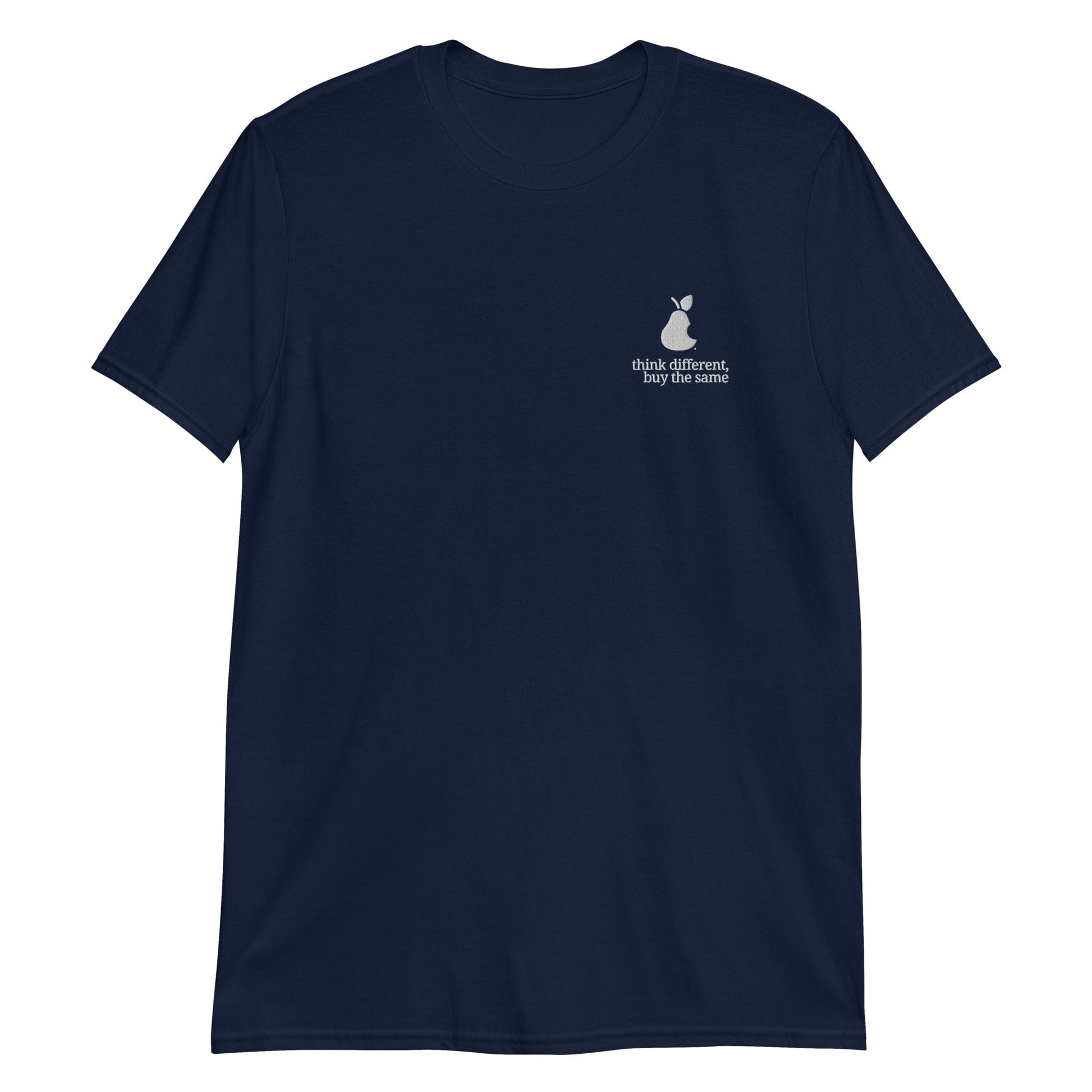 Think Different Embroidered Short-Sleeve Unisex T-Shirt - chucklecouture co.